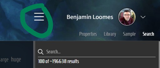 Hamburger menu